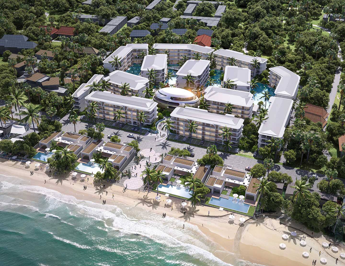 Anava Samui, Bophut beachfront – beachfront aerial masterplan