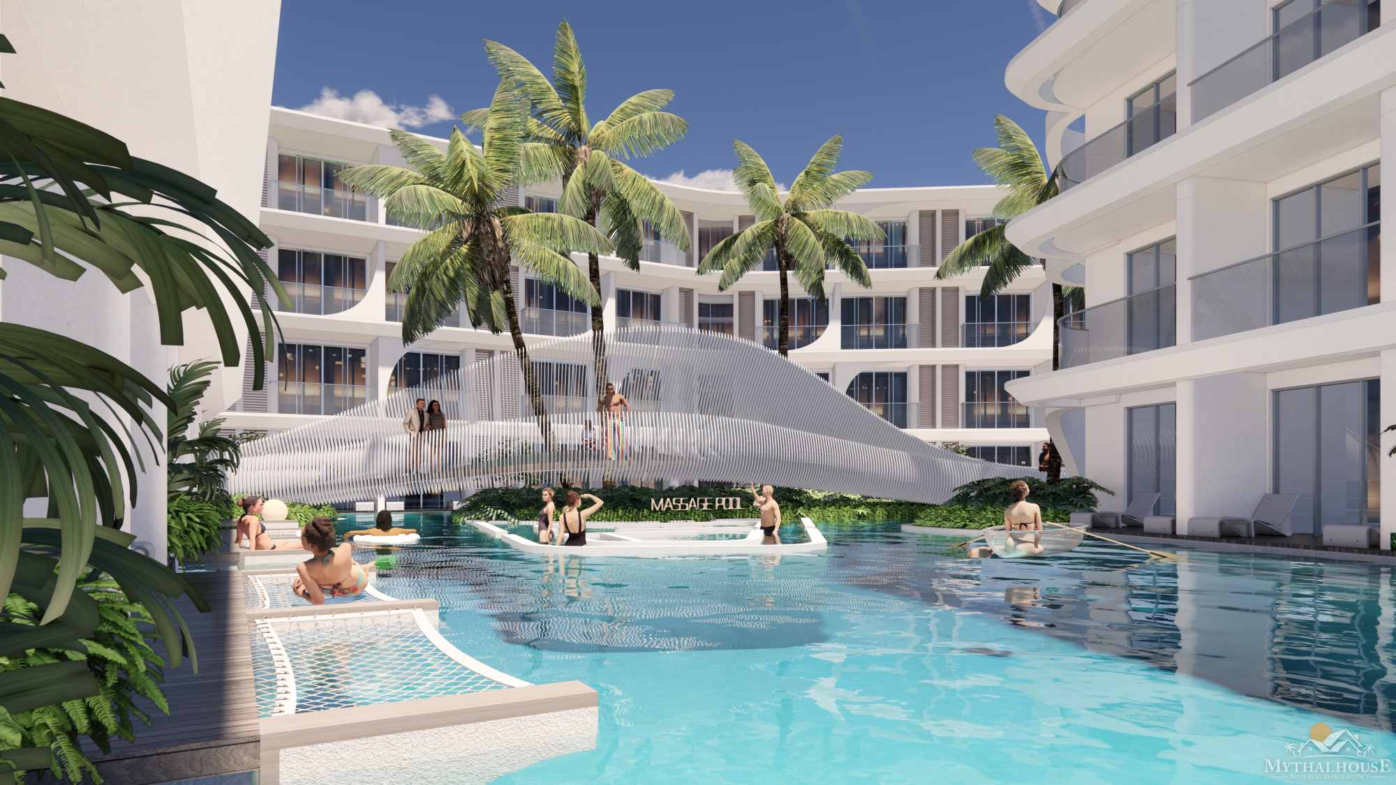 Anava Samui, Bophut beachfront – massage pool and bridge