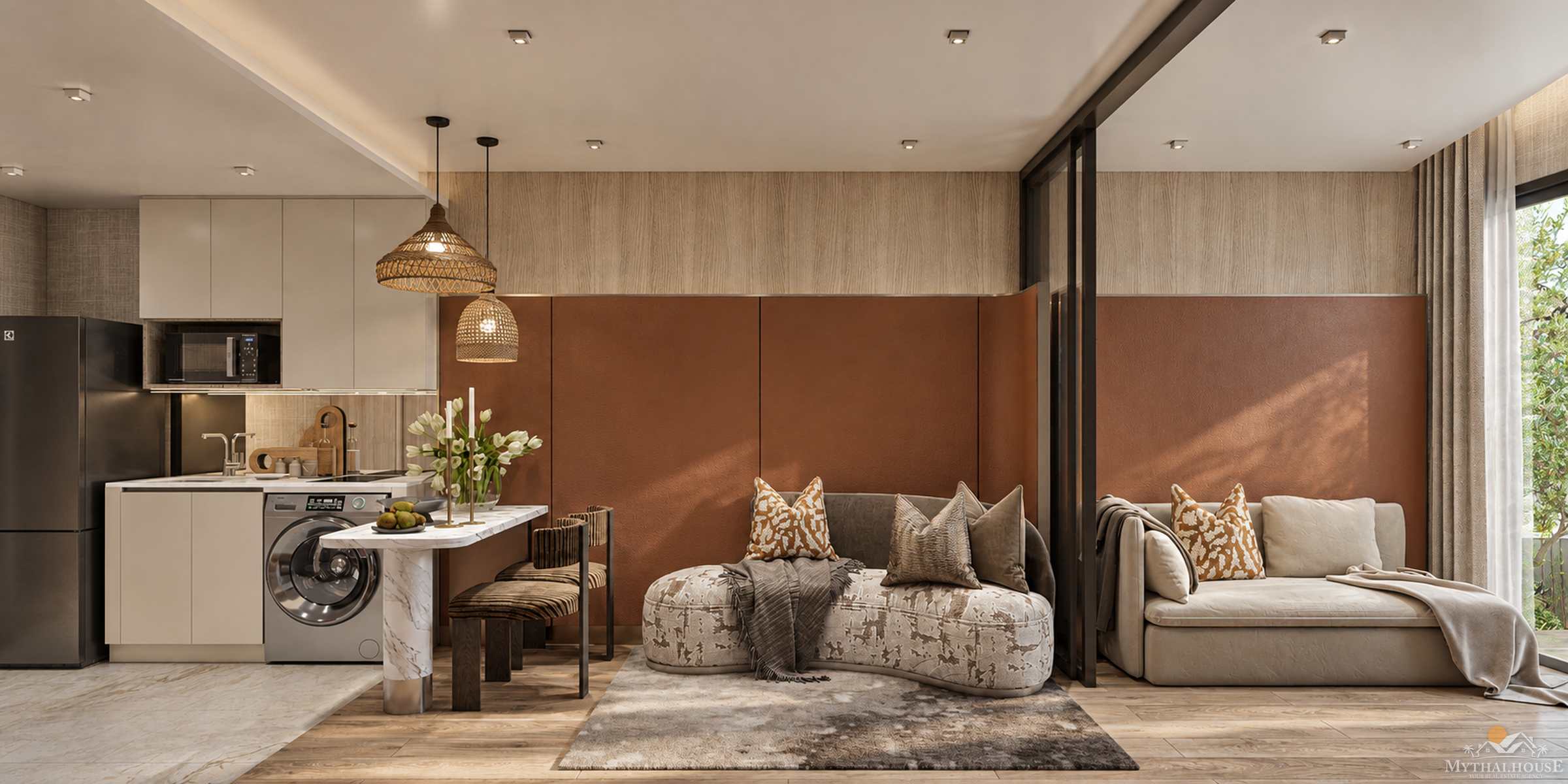 The Astra Samui, Bophut – one-bedroom living room